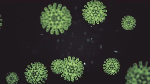 Animated virtual representation of coronavirus covid19 cells inside infected Stock Footage 139316101