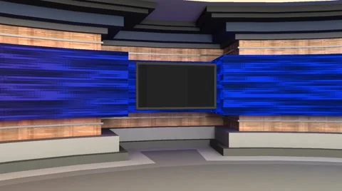 Animated Virtual Set Studio LiteSet37 Angle A Stock-Footage 60583978