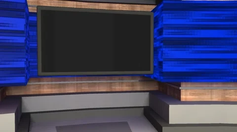 Animated Virtual Set Studio LiteSet37 Angle C Stock-Footage 60584030
