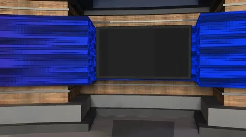 Animated Virtual Set Studio LiteSet37 Angle B Stock-Footage 60584038