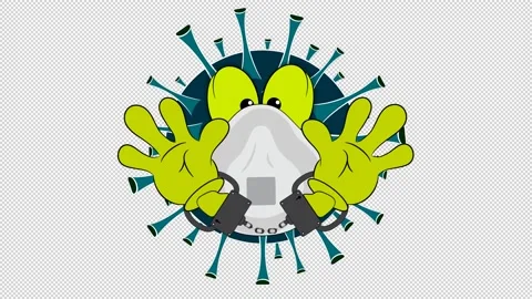 Animated virus on a blank background. Stock Footage 146900015