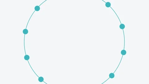 Animated visual representation of circular motion using various points along a Stock Footage 300266669