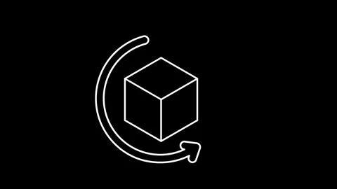 Animated Visualization Icon icons in thin line style 動画素材 314337639