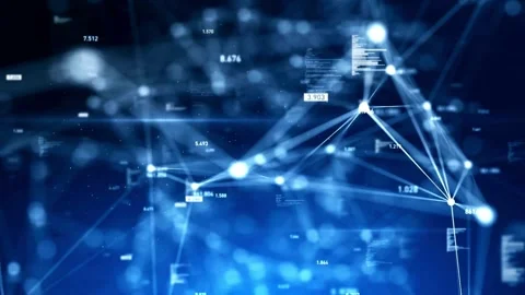 Animated Visualization of Internet Things, Data Flow and Internet Traffic. 스톡 동영상 334023403