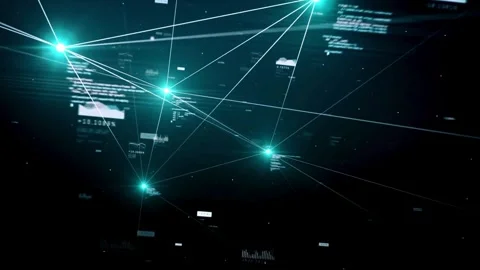 Animated Visualization of Internet Things, Data Flow and Internet Traffic. 스톡 동영상 334024086