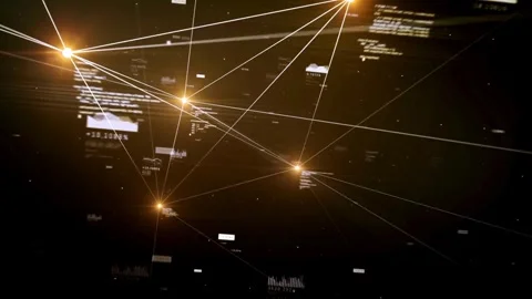 Animated Visualization of Internet Things, Data Flow and Internet Traffic. Stock Footage 334024423