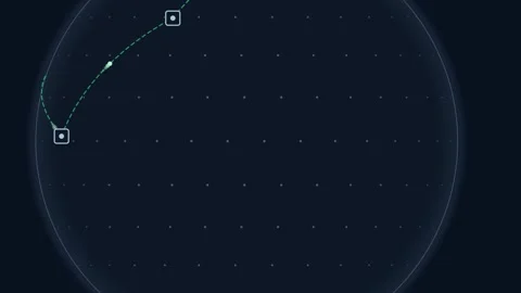 Animated visualization of subsea cable routes and fiber landing points with dyna Stock Footage 339303057