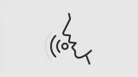 Animated voice linear icon Stock Footage 233325713