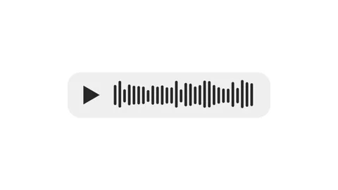 Animated Voice Message UI Design with Play Button Stock Footage 310948896