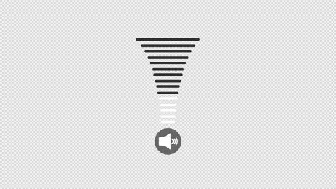 Animated Volume Sound Speaker Level Control Indicator Motion Graphics Overlay Stock-Footage 347350597