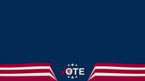 Animated Vote Text Banner with a copy space Stock Footage 219646392