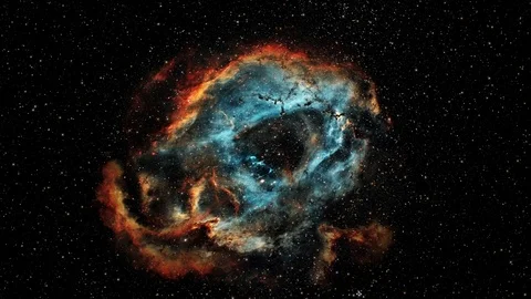 Animated Voyage Through A Nebula in Space Stock Footage 73127573