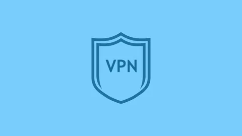 Animated VPN symbol with Shield Icon Stock Footage 344933166