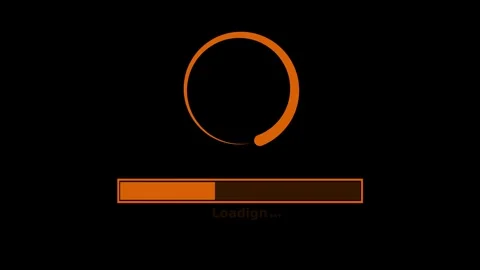 Animated Waiting Loading Progress Bar with Smooth Loop Motion Video stock 315768315