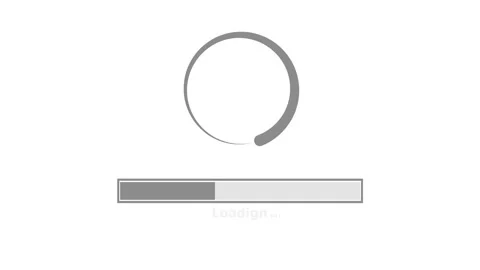 Animated Waiting Loading Progress Bar with Smooth Loop Motion Video stock 315768343