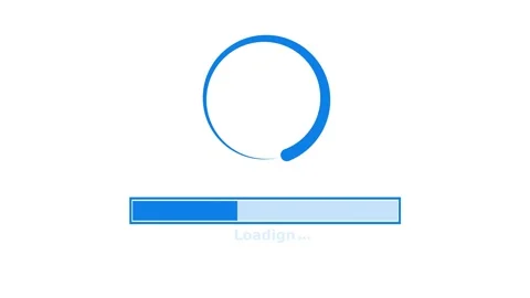Animated Waiting Loading Progress Bar with Smooth Loop Motion Video stock 315768385