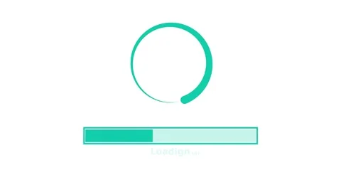 Animated Waiting Loading Progress Bar with Smooth Loop Motion 库存影片 315768401