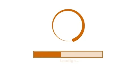 Animated Waiting Loading Progress Bar with Smooth Loop Motion Video stock 315768454