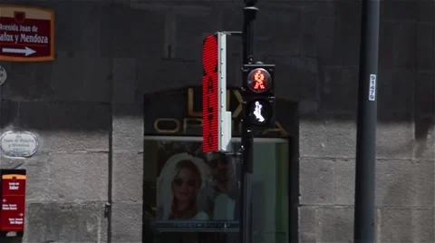 Animated Walk Signal at Stoplight 動画素材 50247997