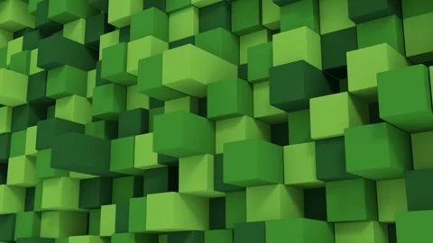 Animated wall background of cubes in wave motion. Mosaic box style animated.. 動画素材 255652243