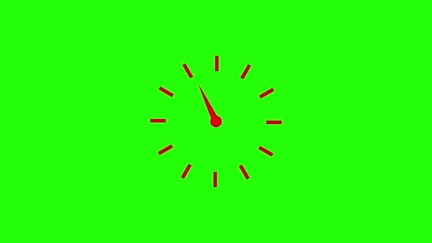 Animated wall clock in 24h loop. Clock with moving arrows. Loop time lapse... Stock Footage 304718655