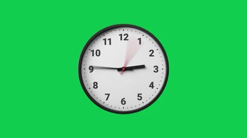 Animated wall clock on green screen perfect for time schedule or creative 動画素材 309101899