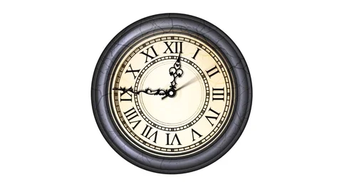Animated Wall Clock. Looped. Stock Footage 90844334