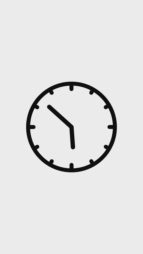 Animated wall clock minimalist concept. Stock Footage 297151933