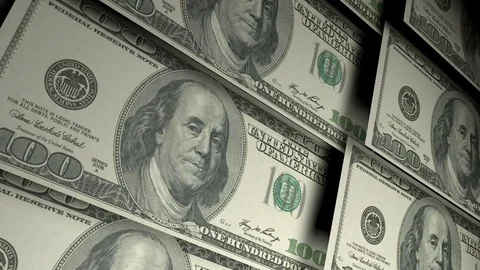 Animated Wall of US Banknotes Video stock 71813129