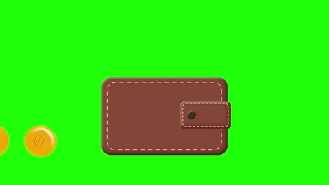 animated wallet e-wallet icon dollar bil... | Stock Video | Pond5