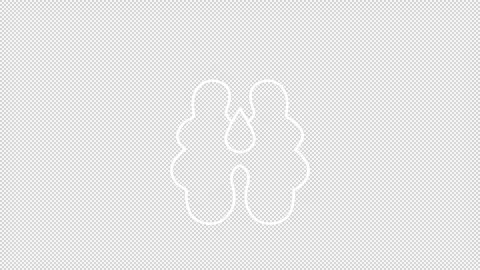 Animated walnut half white line icon Stock Footage 318067684