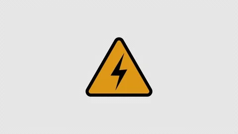Animated Warning Alert Icon With Intermittent Motion And Shake Effect Stock Footage 324784197