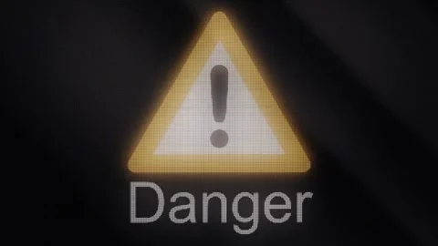 Animated Warning Triangle Danger Sign Symbol Alert Hazard Safety Animation 動画素材 331774156