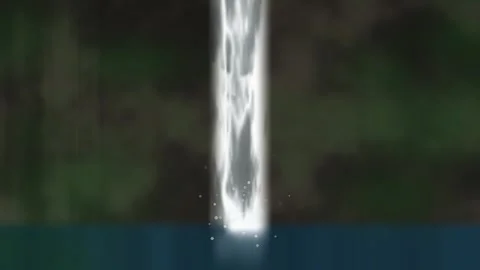 Animated Waterfall Flowing Down Into Water Pool Motion Graphics Video stock 347963934