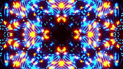 Animated wave moving structure of blue cubes with glare and radiance Stock Footage 207437399