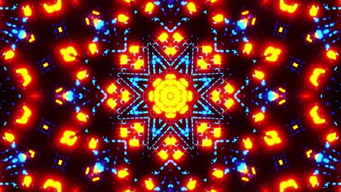 Animated wave moving structure of blue cubes with glare and radiance Stock Footage 207440388