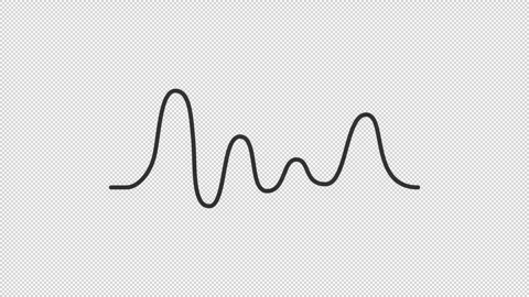 Animated waveform chart line icon Stock Footage 337776649