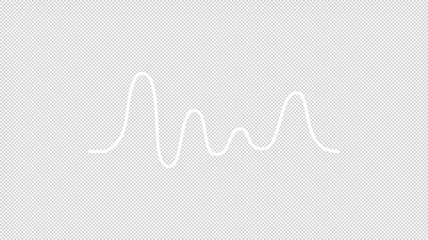 Animated waveform chart white line icon Stock Footage 340353777