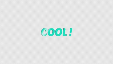 Animated waving COOL! text overlay. ProRes 4444 with alpha. 스톡 동영상 316784778