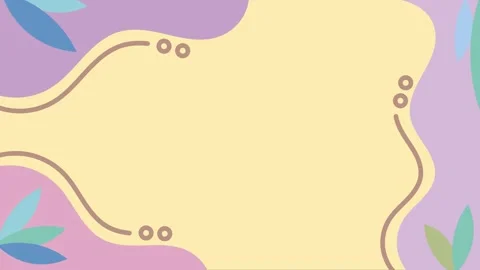 Animated wavy abstract background with natural leaves and romantic colors Stock Footage 313417676
