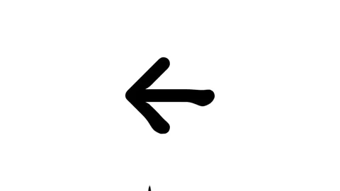 Animated wavy left arrow morphing shape Stock Footage 327761518