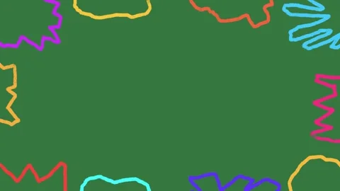 Animated Wavy Lines Corner on Green Screen, Abstract Motion Graphic Overlay Stock Footage 329940890