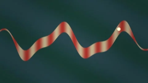 Animated wavy lines create a moving pattern with a dot Stock Footage 339374086