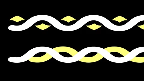 Animated Wavy Lines With Elements. Stock Footage 112960870