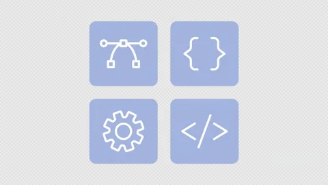 Animated web develop buttons Stock Footage 236992820