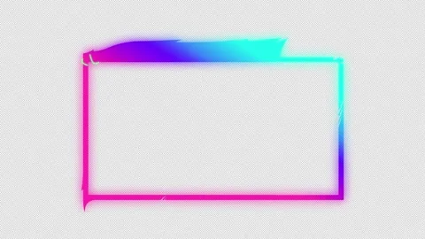Animated Webcam Frame Overlay with Gradient Glow, Alpha Channel, 4K Loop Stock Footage 337832380