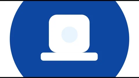 Animated Webcam Icon on Blue Background Vídeos de archivo 334371013