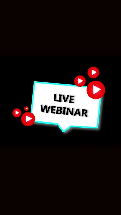 Animated webinar announcement vertical video loop with teal and white desig.. Stock Footage 344282619