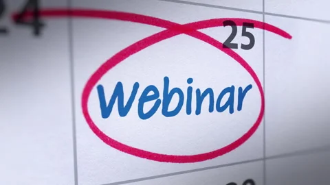 Animated Webinar Reminder in Calendar Stock Footage 243739535