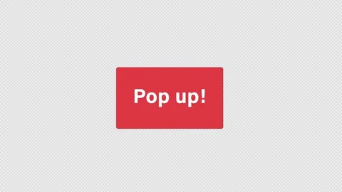 Animated Website Browser Window Displaying a Pop Up Message Stock Footage 337442619